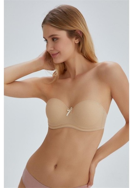 ERSK140 Camellia Straplez Boş Cup Tek Sütyen - Ten fiyatları