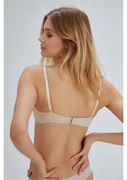 ERSK130 Lilyum Kulaklı Double Push-Up Tek Sütyen - Ten fiyatları