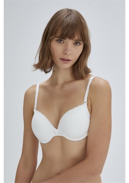 ERSK121 Tulip Badem Yarı Push-Up Tek Sütyen - Ekru