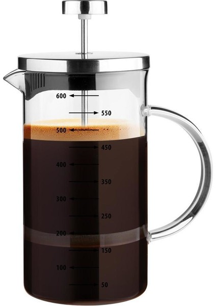 3’ü 1 Arada Ateşe Dayanıklı French Press 600 ml.