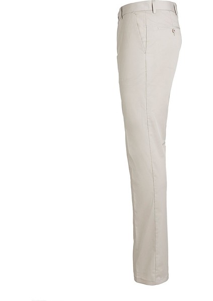 Gri Pamuklu Nanotex Slim Fit Chino Pantolon modelleri