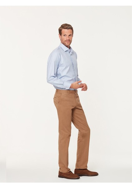 Bej Pamuklu Slim Fit Chino Pantolon modelleri