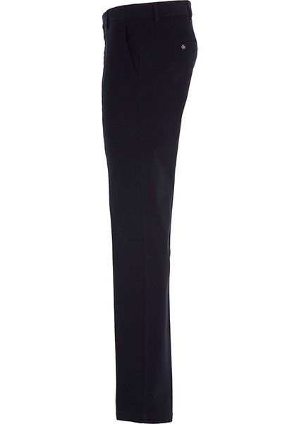 Lacivert Pamuklu Slim Fit Chino Pantolon