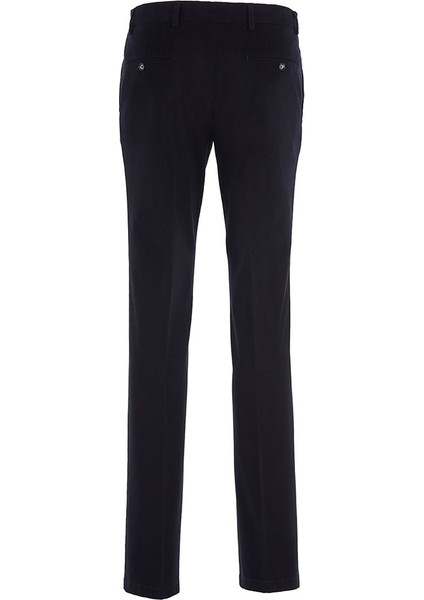 Lacivert Pamuklu Slim Fit Chino Pantolon