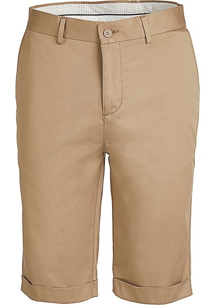 Bej Pamuklu Nanotex Slim Fit Şort fiyatları