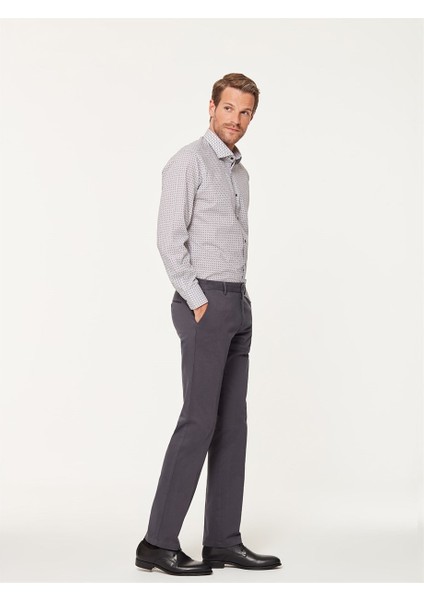 Antrasit Pamuklu Slim Fit Chino Pantolon modelleri