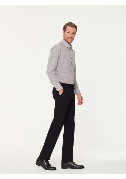 Siyah Pamuklu Slim Fit Chino Pantolon modelleri