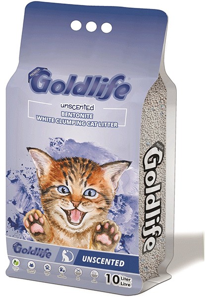 Naturel Kokusuz Topaklanan Bentonit Ince Taneli Kedi Kumu 10 Lt