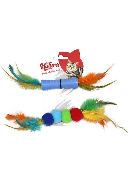 Plastik ve Toplu Ikili Kedi Diş Kaşıma Oyuncağı