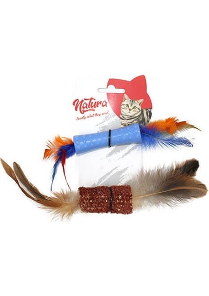 Plastik ve Koçan Ikili Kedi Diş Kaşıma Oyuncağı
