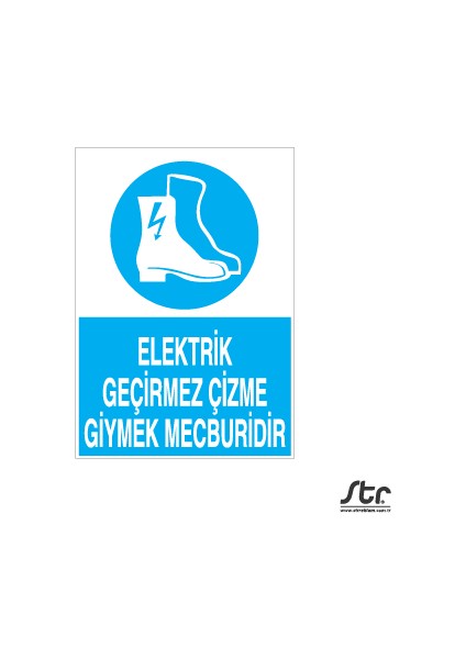 Elektrik Geçirmez Çizme 20 x 30 cm