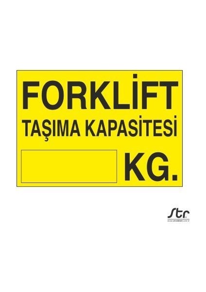 Forklift Taşıma Kapasitesi 20 x 30 cm
