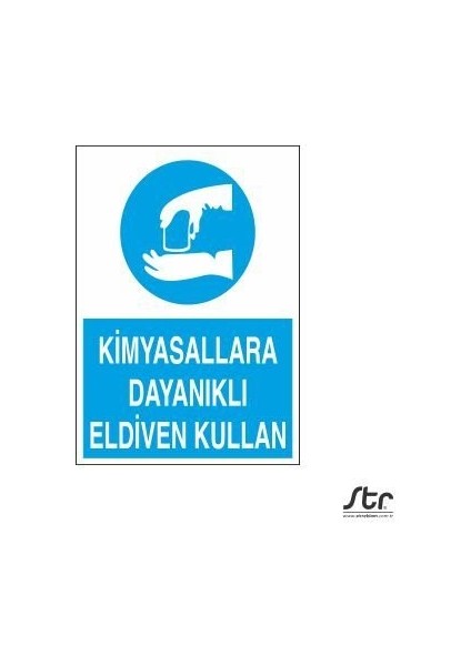 Kimyasallara Dayanıklı Eldiven Giy 20 x 30 cm