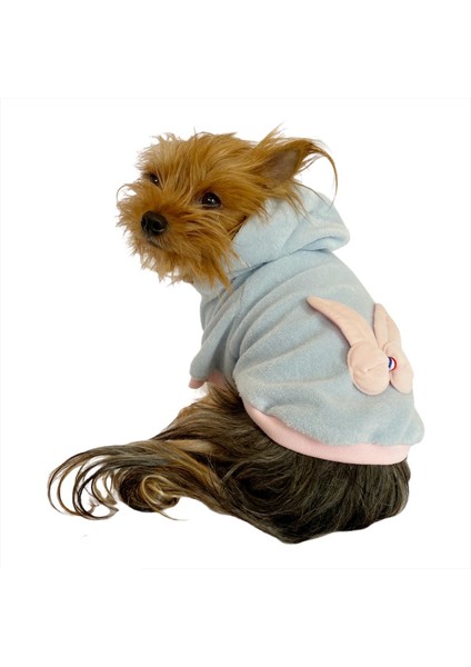 Blue Pink Bunny Kapşonlu Sweat By Kemique Köpek Kazağı fırsatları