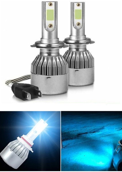 Buz Mavi LED Xenon Şimşek Etkili 9006