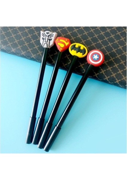 Süper Kahramanlar Dörtlü Batman,superman,captain America,transformers Tükenmez Kalem Set
