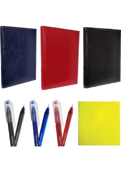 Modelist Defter Seti (14 x 20) Kareli-Çizgili-Çizgisiz+Kalem+Postit 10 Parça