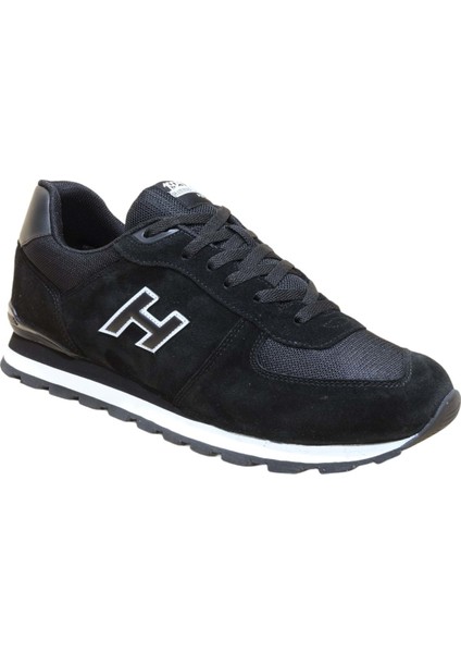 Peru Büyük Numara Sneakers Ayakkabı - Siyah Beyaz - 48