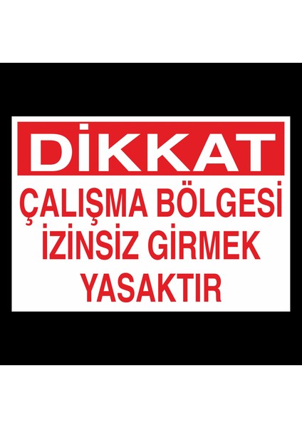 Dikkat Çalışma Bölgesi 20 x 30 cm