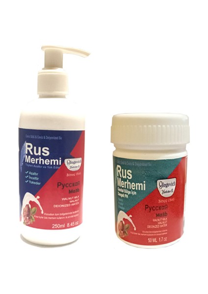 Tüy Dökücü Azaltıcı Rus Merhemi 250 ml 1 Adet + Genital Bölge Merhemi 50 ml 1 Adet