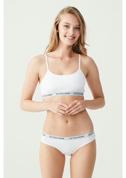 65004 Kadın Beyaz Büstiyer Slip Set