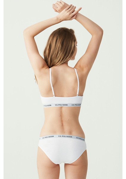 65004 Kadın Beyaz Büstiyer Slip Set modelleri