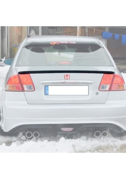 Honda Tuning Civic (2001-2005) V-Tech Piona Black Boyalı Spoyler /spoiler