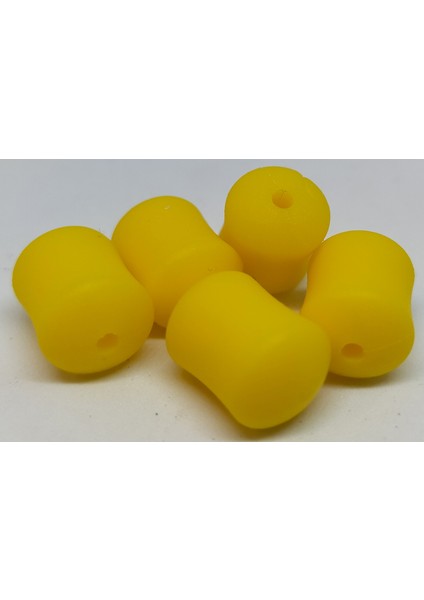 12 mm Yüzen Silikon Sarı Dumbell Tipi Yapay Sazan Yemi ( 14 Adet)