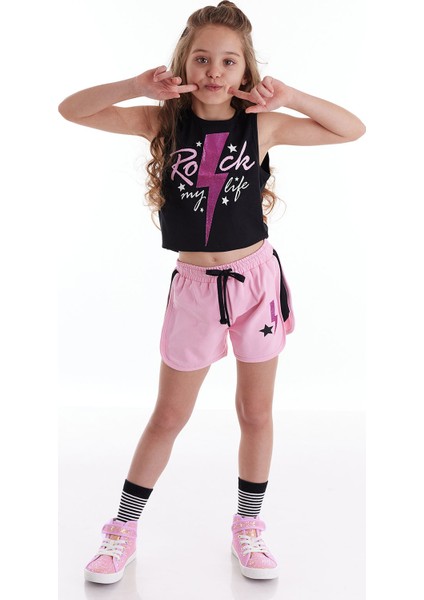 Rock Life Kız Çocuk Crop Top Şort Takım