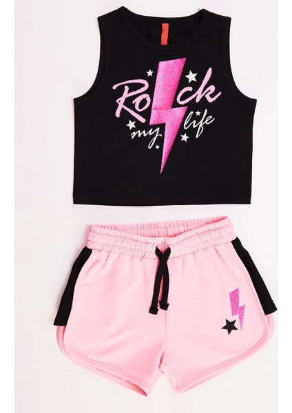 Rock Life Kız Çocuk Crop Top Şort Takım