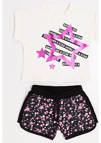 Splash Star Kız Çocuk T-shirt Şort Takım