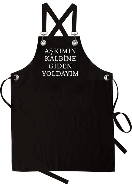 Master Aşkımın Kalbine Giden Yoldayım Mutfak Önlüğü Siyah ST-1057