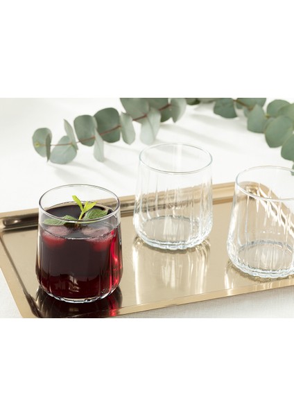 Koza Cam 3'lü Meşrubat Bardağı 310 ml Şeffaf