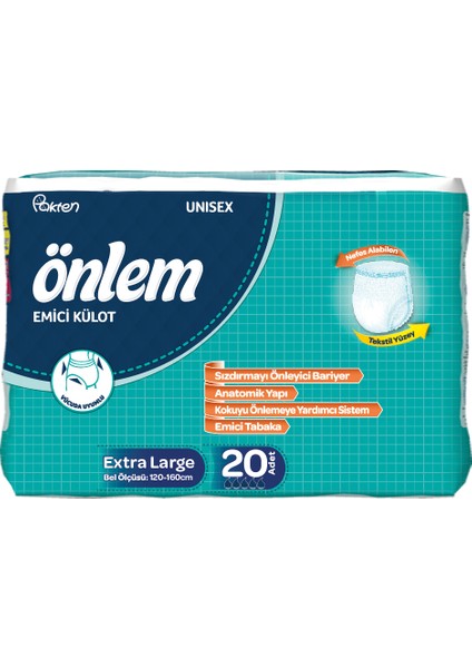 Xlarge Emici Külot - 20 Adet