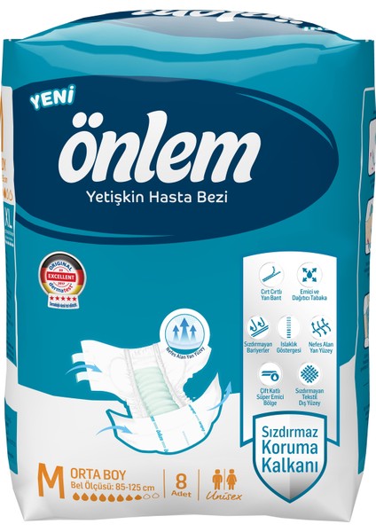 Medium Yetişkin Hasta Bezi - 8 Adet