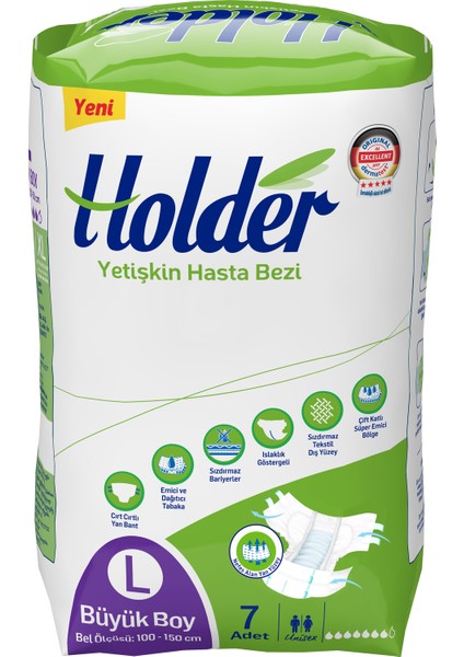 Large Yetişkin Hasta Bezi - 7 Adet