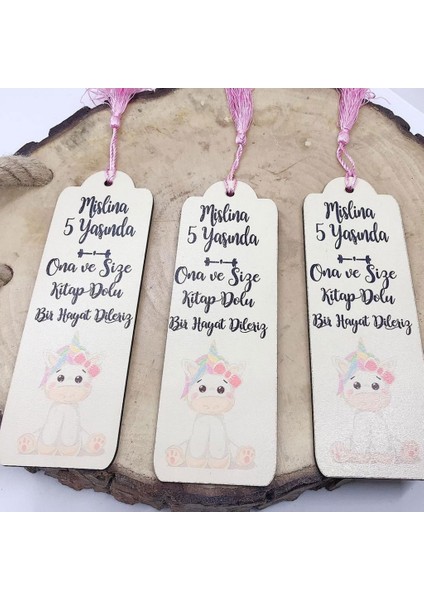 30 Adet Unicorn Consept Doğum Günü Si Kitap Ayracı