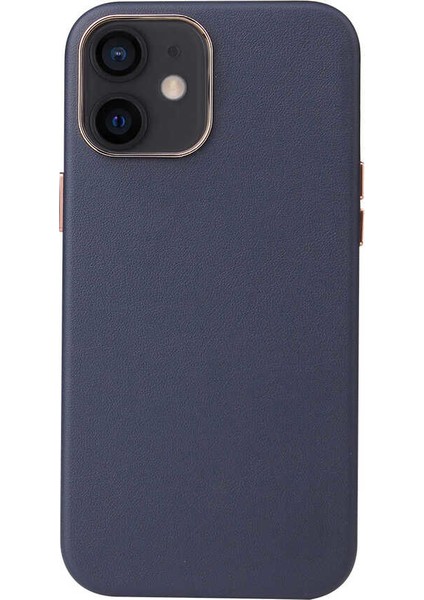 - Apple iPhone 12 - Kılıf Kablosuz Şarj Destekli Leathersafe Magsafe Kapak - Lacivert