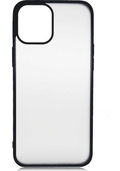 - Apple iPhone 12 Mini - Kılıf Arkası Buzlu İnce Mess Kapak - Siyah