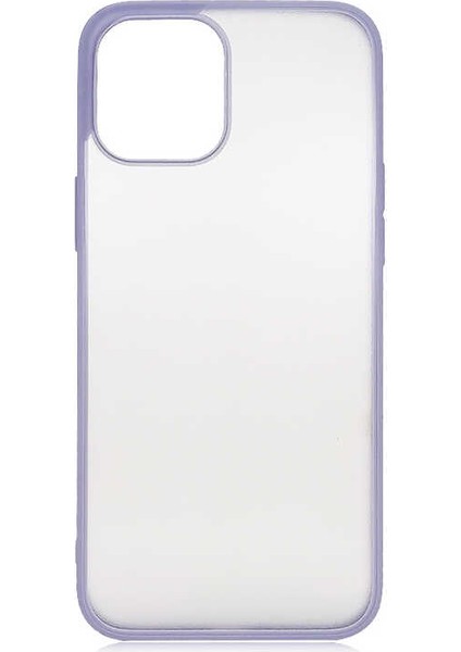 - Apple iPhone 12 Pro - Kılıf Arkası Buzlu İnce Mess Kapak - Mor