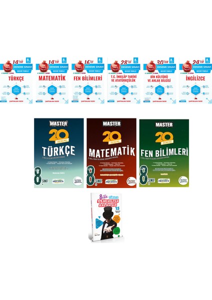 8. Sınıf Nar Tanesi Deneme ve Okyanus Master Tüm Dersler Deneme Seti + Denemeyen Kalmasın