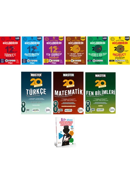 8.Sınıf Güçlendiren Deneme ve Okyanus Master Tüm Dersler Deneme Seti + Denemeyen Kalmasın