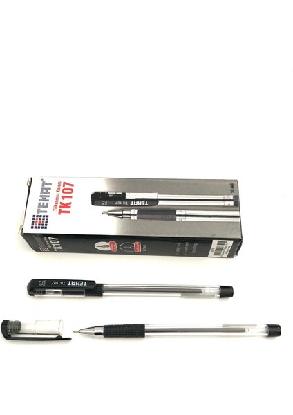 Tk 107 Tükenmez Kalem 0.7 mm Siyah 10'lu