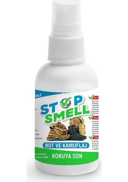 Stop Smell Bot ve Kamuflaj Için Koku Giderici Sprey 100 ml