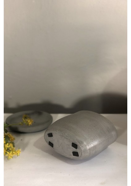 Beton Oval Diş Fırçalık (Beton Grisi) modelleri