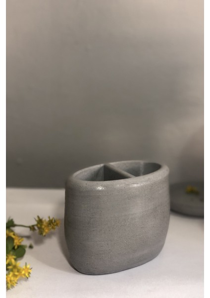 Beton Oval Diş Fırçalık (Beton Grisi) fırsatları