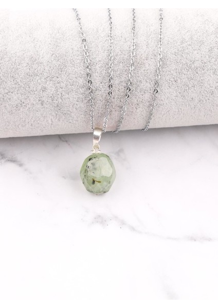 Prehnite Doğal Taş Kolye
