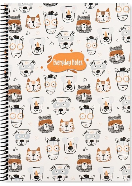 Kareli Defter Animal Friends 16.5 x 22.5 cm - Kedi & Köpek