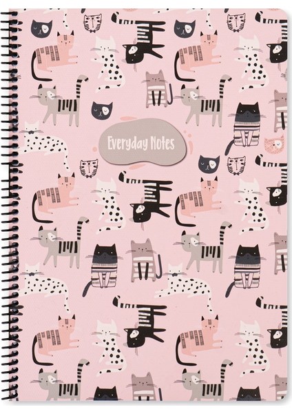 A4 Çizgili Defter Animal Friends - Kediler
