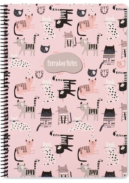 Keskin Color A4 Kareli Defter Animal Friends - Kediler